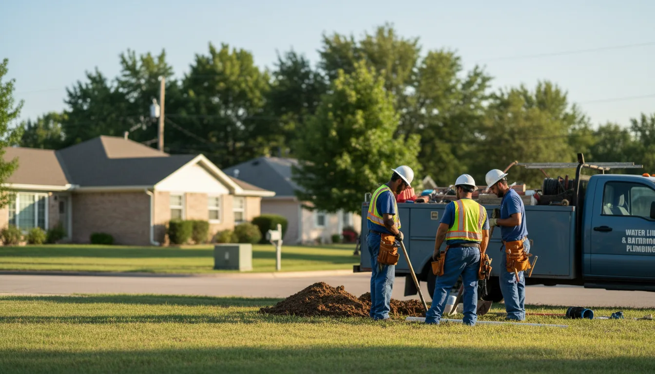 Residential water line and bathroom plumbing service in Coaldale, PA